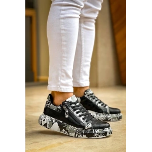 KB-02  Kuback Bağcıklı Crocodile Siyah Siyah Günlük Erkek Ayakkabı