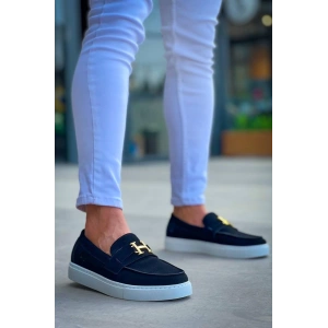 KB-027  Kuback  Bağcıksız Siyah Süet H Günlük Erkek Ayakkabı