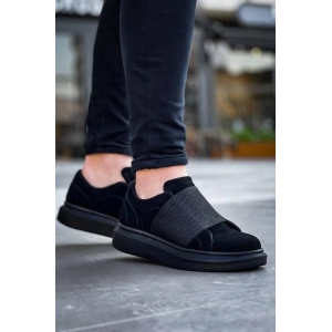 KB-040  Kuback Siyah Süet Siyah Taban  Lastikli  Günlük Erkek  Ayakkabı