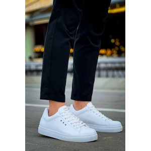 KB-X7  Kuback Beyaz Yüksek Taban Bağcıklı Günlük Erkek Ayakkabı