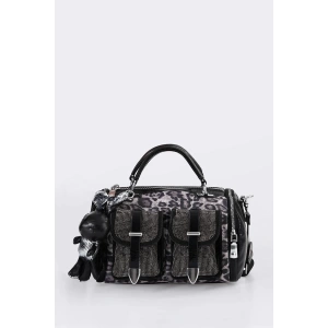 Kiwer Siyah Cilt Omuz Çantası