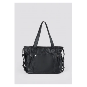 Lonti Siyah Cilt Omuz Çantası