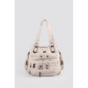 Miver Bej Cilt Omuz Çantası