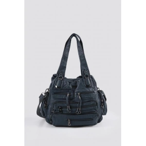 Miver Mavi Cilt Omuz Çantası