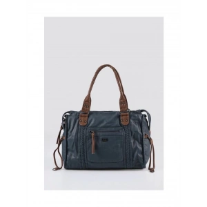 Muert Mavi Cilt Omuz Askılı El Çantası