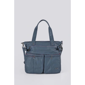 Opey Mavi Cilt Omuz Çantası