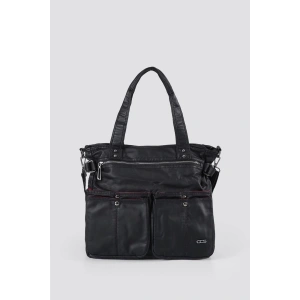 Opey Siyah Cilt Omuz Çantası