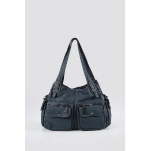 Oten Mavi Cilt Omuz Çantası