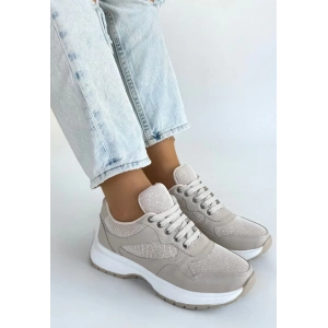 Slar Bej Cilt Bağcıklı Spor Ayakkabı