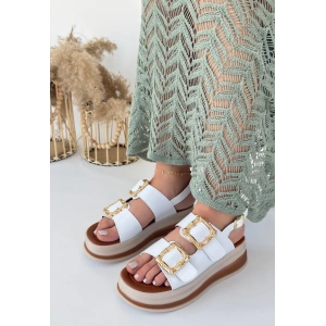 Stan Beyaz Cilt Sandalet