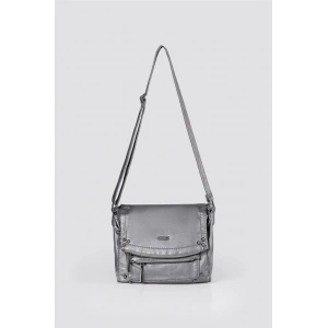 Witer Gri Cilt Omuz Çantası