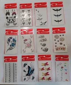 12 Adet Birden Minimal Yapıştırma Dövme Model 11