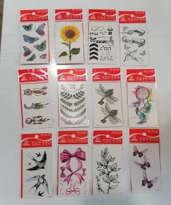 12 Adet Birden Minimal Yapıştırma Dövme Model 13