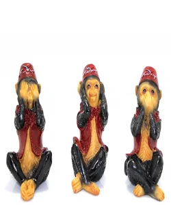 3lü Polyester Maymun Seti