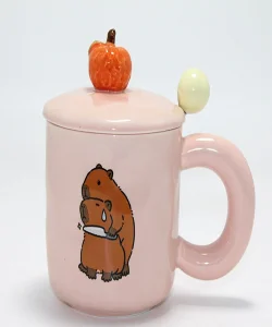 3D Kapibara Capybara Desenli Porselen Kupa Bardak SPR4504