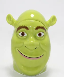 3D Shrek Tasarımı Kapaklı Kupa Bardak SPR4534