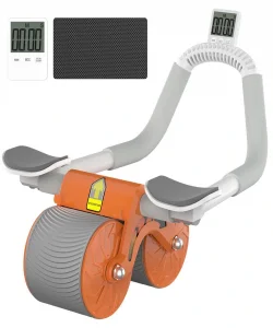 Supertrend AB-06 Ab Roller Dirsek Destekli Karın Çalıştırıcı, Otomatik geri tepme özellikli, Diz Matlı Karın Kası Çalıştırıcı, Erkekler ve Kadınlar için, Karın Kası Antrenmanı, çift tekerlekli