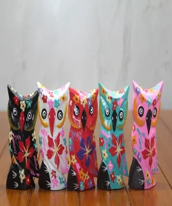 Ahşap 5Li Baykuş Seti Polos-10