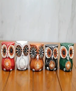 Ahşap 5Li Baykuş Seti Polos:8