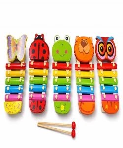 Ahşap Figürlü 5Li Selefon Müzik Aleti 6aly309