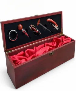 Ahşap Kutulu Şaraplık Ve Tirbuşon Seti SPR2624