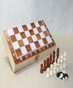 Ahşap Kutulu Satranç ve Tavla Seti SPR4024