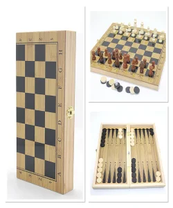 Ahşap Satranç ve Tavla Seti SPR4242