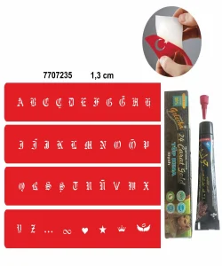Alfabe Gotik Şerit Harfler Hint Kınası ile Geçici Dövme Yapma Seti