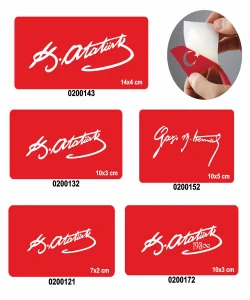 Atatürk 5li Set Geçici Dövme Kına Şablonu