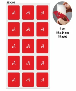 Bayiilere Özel 15er Adet Harf ve Rakam Şablon Seti Parmak ve Mini Dövme Deseni