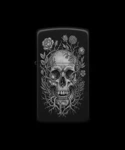 Benzinli Çakmak Kuru Kafa Figürlü E Harfli Tasarım - V43