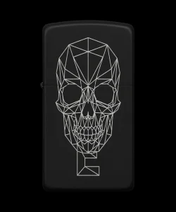 Benzinli Çakmak Kuru Kafa Figürlü E Harfli Tasarım - V6