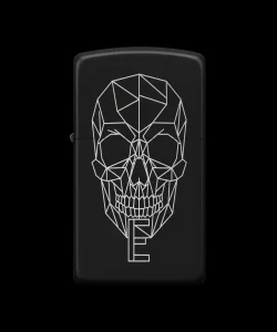 Benzinli Çakmak Kuru Kafa Figürlü E Harfli Tasarım - V65