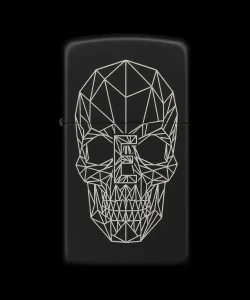 Benzinli Çakmak Kuru Kafa Figürlü E Harfli Tasarım - V87