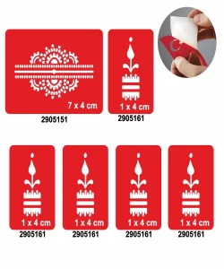 Bliek Ve Parmaklar 5li Set Geçici Dövme Kına Şablonu