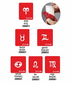 BurçlarSupertrend1 5li Set Geçici Dövme Kına Şablonu