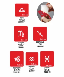 BurçlarSupertrend2 5li Set Geçici Dövme Kına Şablonu