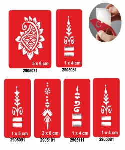 Buta 5li Set Geçici Dövme Kına Şablonu