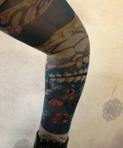 Çift Kol Giyilebilir Dövme Kuru Kafa Desenler Tattoo Sleeve