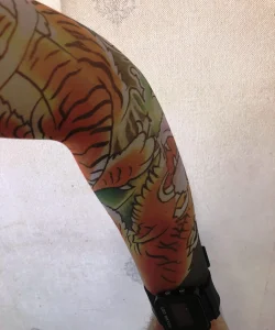 Çift Kol Giyilebilir Dövme Panter Desenler Tattoo Sleeve