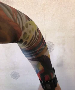 Çift Kol Giyilebilir Dövme Pençe Desenler Tattoo Sleeve