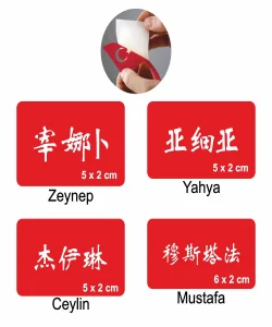 Çince İsim Dövme Şablonu Kına Deseni Sadece Desen