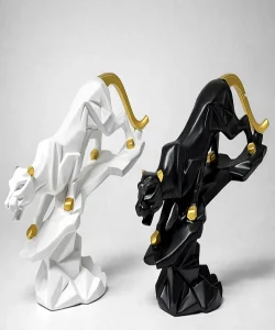 Dekoratif Polyester Panter Figürü SPR4553