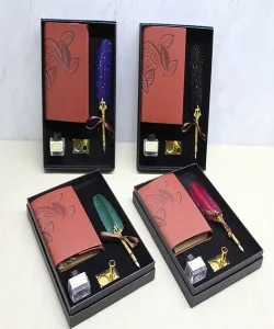 Deri Defterli Ve Divit Hokka Seti SPR4719