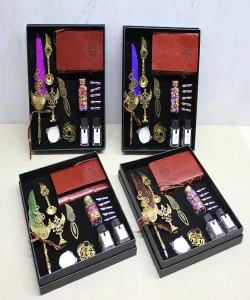 Deri Defterli Ve Divit Hokka Seti SPR4723