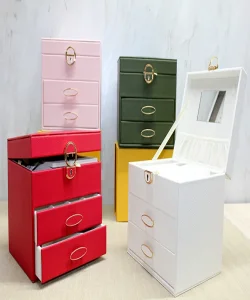 Deri Kaplamalı Makyaj Ve Takı Kutusu SPR3610