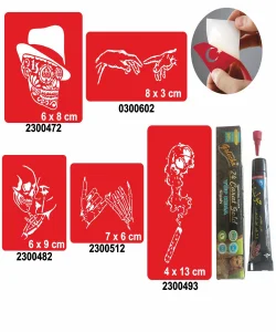 Dumanlı Kurukafa Hint Kınası ile Geçici Dövme Yapma Seti