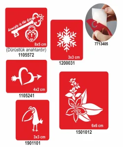 Dürüst Desenler 5 li Set Geçici Dövme Kına Şablonu