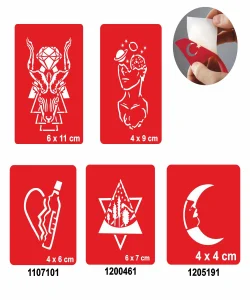 Düşüncenin Gücü 5li Set Geçici Dövme Kına Şablonu