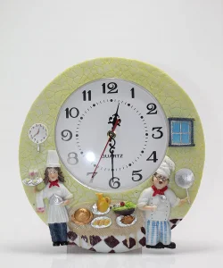 Duvara Asmalı Aşcı Tasarımlı Polyester Saat SPR1541